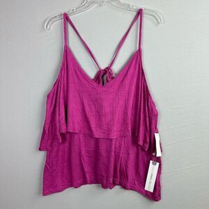 O’Neill Jupiter Open Back Cold Shoulder Top Women’s Large Fuchsia